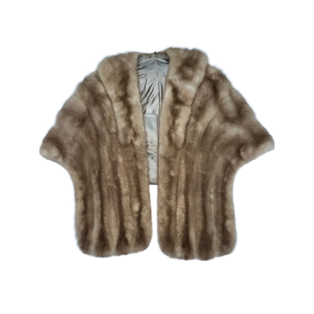 Vintage Women's Autumn Haze Real Fur B Sybil Shawl Stole Wrap - Picture 7 of 9